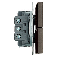 Выключатель 2-клавишный (механизм), STEKKER, 250В, 10А, серия Эмили, RSW10-5104-09, антрацит, soft touch 49918