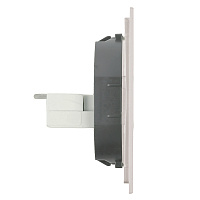 Розетка компьютерная 2-местная RJ-45 (механизм), STEKKER,  серия Мия, RST00-3111-08, пудровый жемчуг 50481