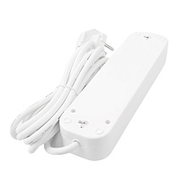 Удлинитель четырехместный с/з с выключателем STEKKER HM03-41-03 3x0,75, 3м, серия Home (У10А-003), белый 39524