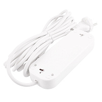 Удлинитель 3-местный б/з Stekker, HM01-30-07, 7м, 2x0,75, серия Home (У10-430), белый 39212