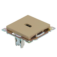 Розетка HDMI 2.1, Type A (механизм), STEKKER, GLS00-7118-08, серия Катрин, золото 50060 Розетка HDMI 2.1, Type A (механизм), STEKKER, GLS00-7118-08, серия Катрин, золото 50060