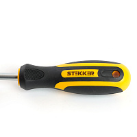 Отвертка шлицевая STEKKER SL 4.0 х 100 мм Cr-V, SDM-SL40-100  Отвертка шлицевая STEKKER SL 4.0 х 100 мм Cr-V, SDM-SL40-100