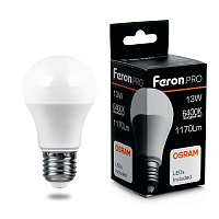Лампа светодиодная Feron.PRO LB-1013 Шар E27 13W 175-265V 6400K 38034 Лампа светодиодная Feron.PRO LB-1013 Шар E27 13W 175-265V 6400K 38034