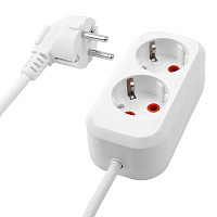 Удлинитель 2-местный с/з Stekker, HM01-21-03, 3м, 3x0,75, серия Home (У10-001), белый 39206