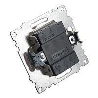 Переключатель1-клавишный (механизм), STEKKER GLS10-7105-02, 250V, 10А, серия Катрин, шампань 39590 Переключатель1-клавишный (механизм), STEKKER GLS10-7105-02, 250V, 10А, серия Катрин, шампань 39590
