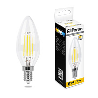 Лампа светодиодная диммируемая Feron LB-166 Свеча E14 7W 230V 2700K 25870 Лампа светодиодная диммируемая Feron LB-166 Свеча E14 7W 230V 2700K 25870