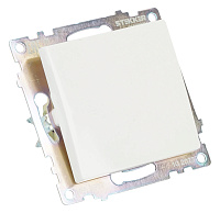 Переключатель 1-клавишный (механизм), STEKKER GLS10-7105-01, 250V, 10А, серия Катрин, белый 39572 Переключатель 1-клавишный (механизм), STEKKER GLS10-7105-01, 250V, 10А, серия Катрин, белый 39572