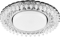 Светильник встраиваемый с белой LED подсветкой Feron CD4027 потолочный GX53 без лампы прозрачный 29541 Светильник встраиваемый с белой LED подсветкой Feron CD4027 потолочный GX53 без лампы прозрачный 29541