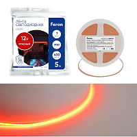 Светодиодная COB лента Feron LS630, 400SMD(2110)/ 7Вт/м 12V 5000*3*1.8мм красный, IP20 Артикул 48952 Светодиодная COB лента Feron LS630, 400SMD(2110)/ 7Вт/м 12V 5000*3*1.8мм красный, IP20 Артикул 48952