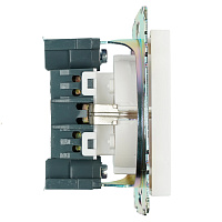 Розетка 1-местная с/з (механизм), STEKKER GLS16-7110-01, 250В, 16А с защитной шторкой, серия Катрин, белый 39304 Розетка 1-местная с/з (механизм), STEKKER GLS16-7110-01, 250В, 16А с защитной шторкой, серия Катрин, белый 39304