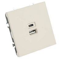 Розетка 2-местная USB + Type C (механизм), STEKKER, 250В, 20W, серия Эмили, RST10-5115-08, кашемир, soft touch 49905 Розетка 2-местная USB + Type C (механизм), STEKKER, 250В, 20W, серия Эмили, RST10-5115-08, кашемир, soft touch 49905