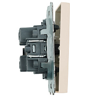 Выключатель 1-клавишный (механизм), STEKKER, 250В, 10А, серия Эмили, RSW10-5103-08, кашемир, soft touch 49891