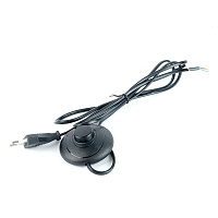 Сетевой шнур (с ножным выключателем) черный, DM106