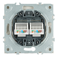 Розетка компьютерная 2-местная RJ-45 (механизм), STEKKER, серия Эмили, RST00-5111-08, кашемир, soft touch 49900 Розетка компьютерная 2-местная RJ-45 (механизм), STEKKER, серия Эмили, RST00-5111-08, кашемир, soft touch 49900