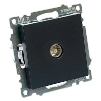 Розетка телевизионная 1-местная (механизм), STEKKER GLS00-7108-05, 75 Ом, 5-862МГц, серия Катрин, черный 39614 Розетка телевизионная 1-местная (механизм), STEKKER GLS00-7108-05, 75 Ом, 5-862МГц, серия Катрин, черный 39614