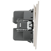 Переключатель 2-клавишный (механизм), STEKKER, 250В, 10А, серия Мия, RSW10-3107-08, пудровый жемчуг 50478