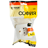 Розетка 1-местная с/з открытой установки, STEKKER, 250В, 16А, IP20, серия София, белый, MST16-11-01  49302 Розетка 1-местная с/з открытой установки, STEKKER, 250В, 16А, IP20, серия София, белый, MST16-11-01  49302