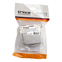 Выключатель 2-клавишный (механизм), STEKKER GLS10-7104-03, 250V, 10А, серия Катрин, серебро 39578 Выключатель 2-клавишный (механизм), STEKKER GLS10-7104-03, 250V, 10А, серия Катрин, серебро 39578