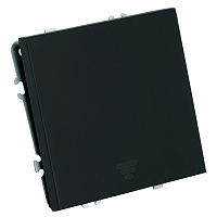 Выключатель 1-клавишный самовозвратный (механизм), STEKKER, 250В, 10А, серия Эмили, RSW10-5112-05, черный уголь, soft touch 50326