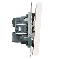 Выключатель 3-клавишный (механизм), STEKKER, 250В, 10А, серия Эмили, RSW10-5108-01, белый фарфор, soft touch 49870