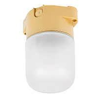 Светильник НББ 01-60-001 138х105х84мм, E27 max 60Вт, прямой пласт. корпус, стекло, IP65, бежевый 53168