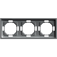 Рамка STEKKER, PFR00-5003-09 3-местная, серия Эмили, антрацит, soft touch 49938 Рамка STEKKER, PFR00-5003-09 3-местная, серия Эмили, антрацит, soft touch 49938
