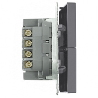 Переключатель перекрестный 2-клавишный (механизм), STEKKER, 250В, 10А, серия Эмили, RSW10-5111-10, платиново-серый, soft touch 50166