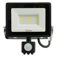 Светодиодный прожектор Feron с датчиком LL-907 IP44 30W 6400K 29557 Светодиодный прожектор Feron с датчиком LL-907 IP44 30W 6400K 29557