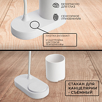 Светодиодный настольный светильник с USB проводом и аккумулятором 2,5Вт, с регулировкой цветовой температуры 2700-6500К, размер 300*170*160мм, WD-6073 48163 Светодиодный настольный светильник с USB проводом и аккумулятором 2,5Вт, с регулировкой цветовой температуры 2700-6500К, размер 300*170*160мм, WD-6073 48163