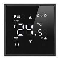 Терморегулятор Wi-Fi (механизм), STEKKER, 250В, 3500Вт, серия Эмили, RSW00-5119-05, черный уголь, soft touch 50377