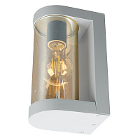 Светильник садово-парковый Feron DH1901, на стену, E27 230V, серый/янтарный 52189