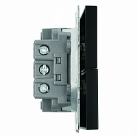 Выключатель 2-клавишный (механизм), STEKKER, 250В, 10А, серия Эмили, RSW10-5104-05, черный уголь, soft touch  49840