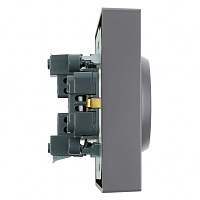 Розетка 2-местная с защитной шторкой, STEKKER, с/з, 250В, 16А, серия Эмили, RST16-5114-10, платиново-серый, soft touch 49960