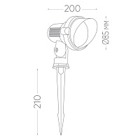 Светодиодный светильник тротуарный (грунтовый) Feron SP2704 3W 6400K 85-265V IP65  32126 Светодиодный светильник тротуарный (грунтовый) Feron SP2704 3W 6400K 85-265V IP65  32126