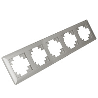 Рамка STEKKER, PFR00-7004-03 4-местная, пластик, серия Катрин, серебро 39800 Рамка STEKKER, PFR00-7004-03 4-местная, пластик, серия Катрин, серебро 39800