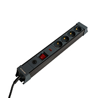 Сетевой фильтр 4-местный с/з STEKKER 3x1мм2, 1,8 м, 250В, 16А, серия Techno, HM22-41-02, черный 50156 Сетевой фильтр 4-местный с/з STEKKER 3x1мм2, 1,8 м, 250В, 16А, серия Techno, HM22-41-02, черный 50156