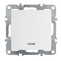 Выключатель 1-клавишный c индикатором (механизм), STEKKER, PSW10-9101-01, 250В, 10А, серия Эрна, белый  39309 Выключатель 1-клавишный c индикатором (механизм), STEKKER, PSW10-9101-01, 250В, 10А, серия Эрна, белый  39309