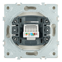 Розетка компьютерная 1-местная RJ-45 (механизм), серия Эмили, RST00-5117-08, кашемир, soft touch 49899