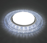 Светильник встраиваемый с белой LED подсветкой Feron CD4020 потолочный GX53 без лампы прозрачный 41293 Светильник встраиваемый с белой LED подсветкой Feron CD4020 потолочный GX53 без лампы прозрачный 41293