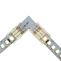 Соединитель угловой 10мм для ленты CCT SMD ленты шириной 8 мм, LD172 Артикул 52003