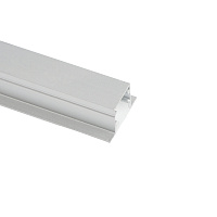 Профиль алюминиевый встраиваемый 10х17мм, серебро, CAB244( в комплекте с матовым экраном, 2 заглушками, 4 крепежами) FERON