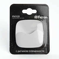 Светильник ночник Feron FN1120 0,5W 230V, белый 41019 Светильник ночник Feron FN1120 0,5W 230V, белый 41019