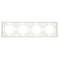 Рамка STEKKER, PFR00-5004-01 4-местная, серия Эмили, белый фарфор, soft touch 49887