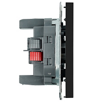 Переключатель 1-клавишный (механизм), СЗК, STEKKER, 250В, 10A, серия Эмили, RSW10-5105-05ZK, черный уголь, soft touch 50248