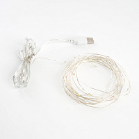 Гирлянда линейная Feron CL575 Роса, статичная, 5м USB 2700K , прозрачный шнур Гирлянда линейная Feron CL575 Роса, статичная, 5м USB 2700K , прозрачный шнур