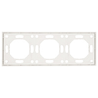 Рамка STEKKER, PFR00-5003-01 3-местная, серия Эмили, белый фарфор, soft touch 49886