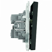  Выключатель 1-клавишный (механизм), STEKKER, 250В, 10А, серия Эмили, RSW10-5103-05, черный уголь, soft touch  49839