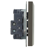 Выключатель 1-кл.самовозвр. (механизм), STEKKER, 250В, 10А, серия Эмили, RSW10-5112-09, антрацит, soft touch 50366