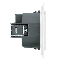 Розетка 1-местная с крышкой с защ. штор, STEKKER, с/з, 250В, 16А, серия Мия, RST16-3112-01, белая магнолия 50441