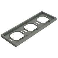 Рамка STEKKER, PFR00-5003-10  3-местная, серия Эмили, платиново-серый, soft touch 49964 Рамка STEKKER, PFR00-5003-10  3-местная, серия Эмили, платиново-серый, soft touch 49964